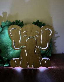 Dětská nástěnná lampička na zeď-Slon jklaser-design