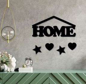 dekorace s nápisem Home vyřezávaná z březové překližky | 30 cm, 50 cm