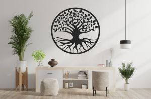 Dřevěná dekorace na zeď-strom života-5