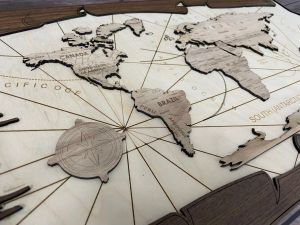 Mapa světa pro cestovatele
