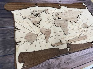 Mapa světa pro cestovatele