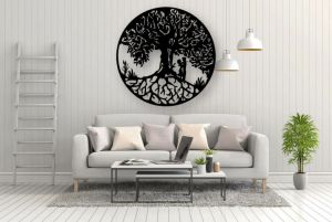 Dřevěná dekorace na zeď-strom života-4